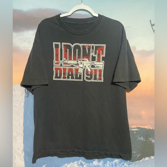 y2k “I don’t dial 911” vintage graphic tee - Picture 1 of 3